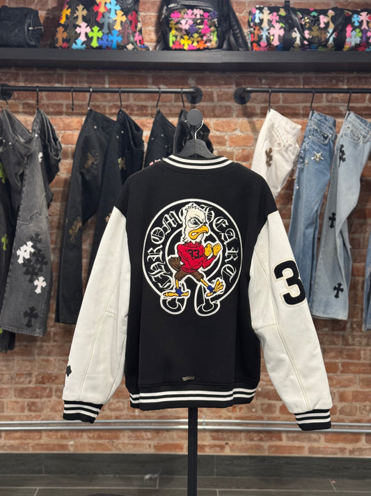 Chrome Hearts Cross Patch Chicken Varsity Jacket