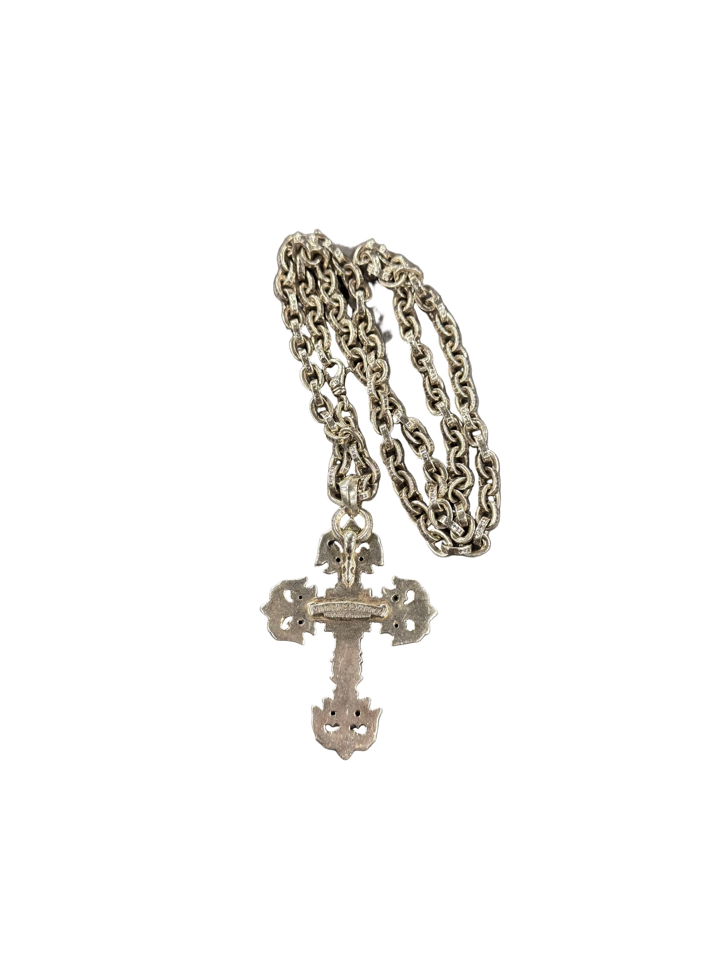 Chrome Hearts Large Filigree On Large Paper Chain Necklace