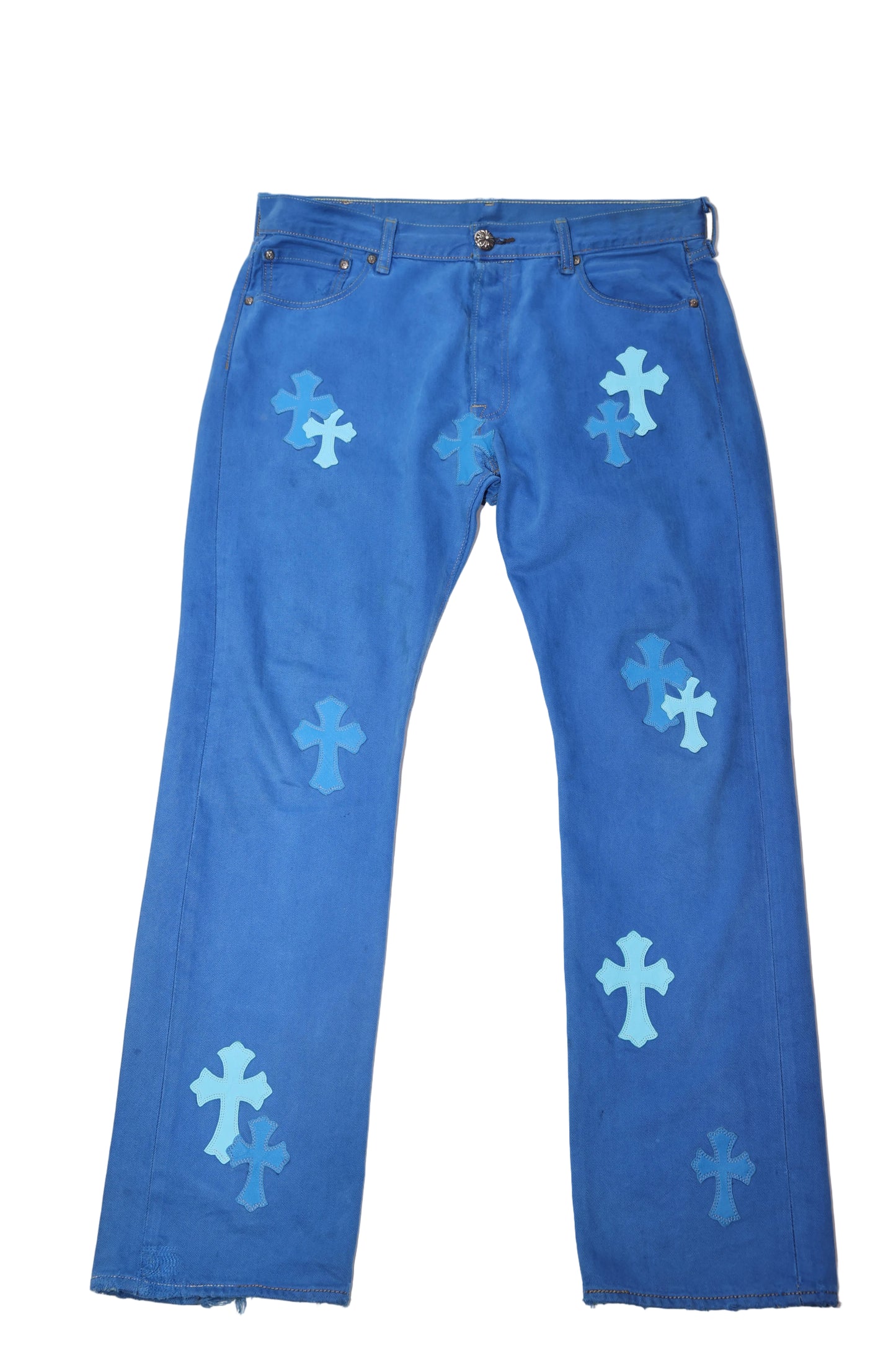 Chrome Hearts Blue Cross Patch London Levi Jeans