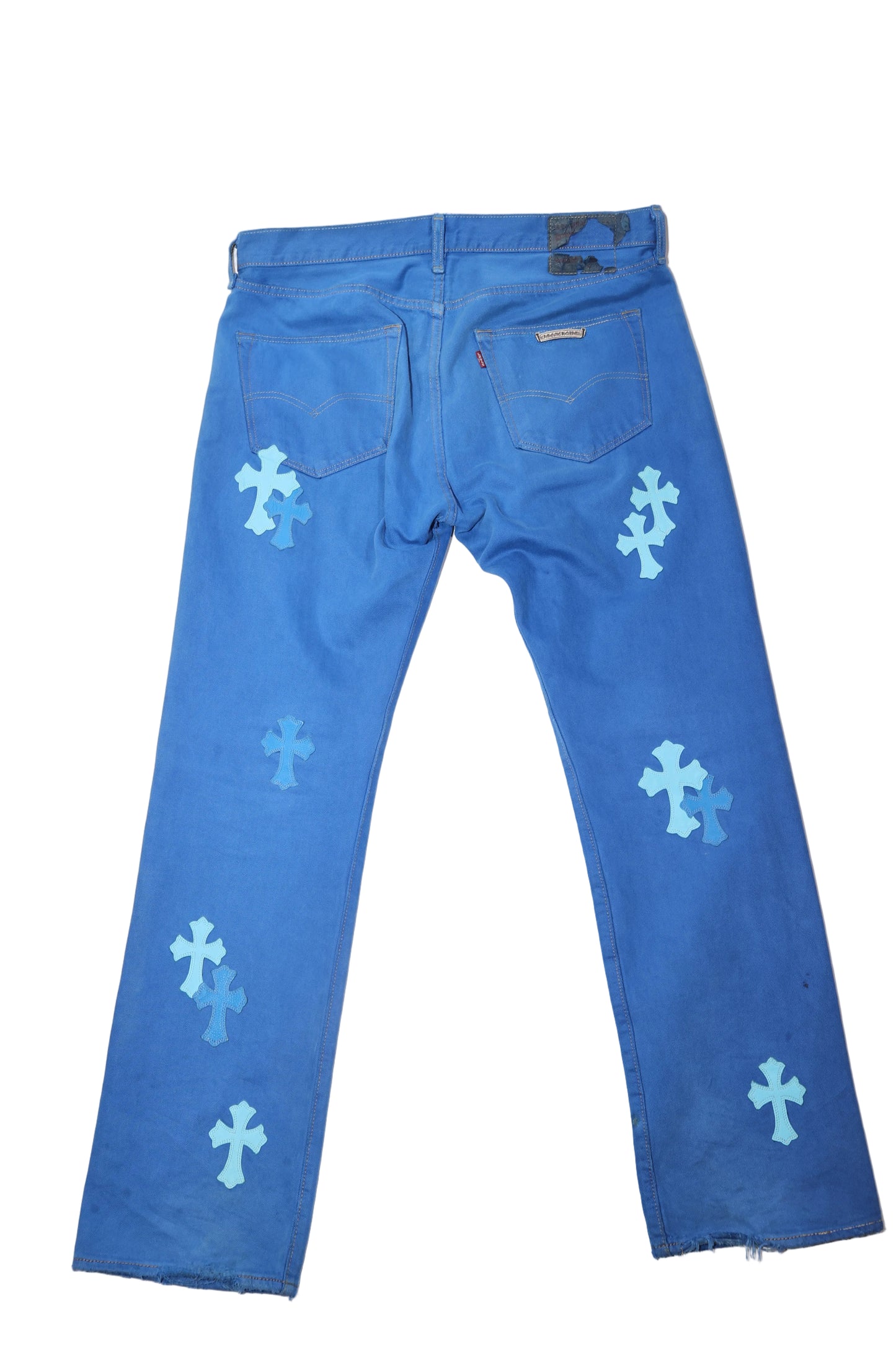 Chrome Hearts Blue Cross Patch London Levi Jeans