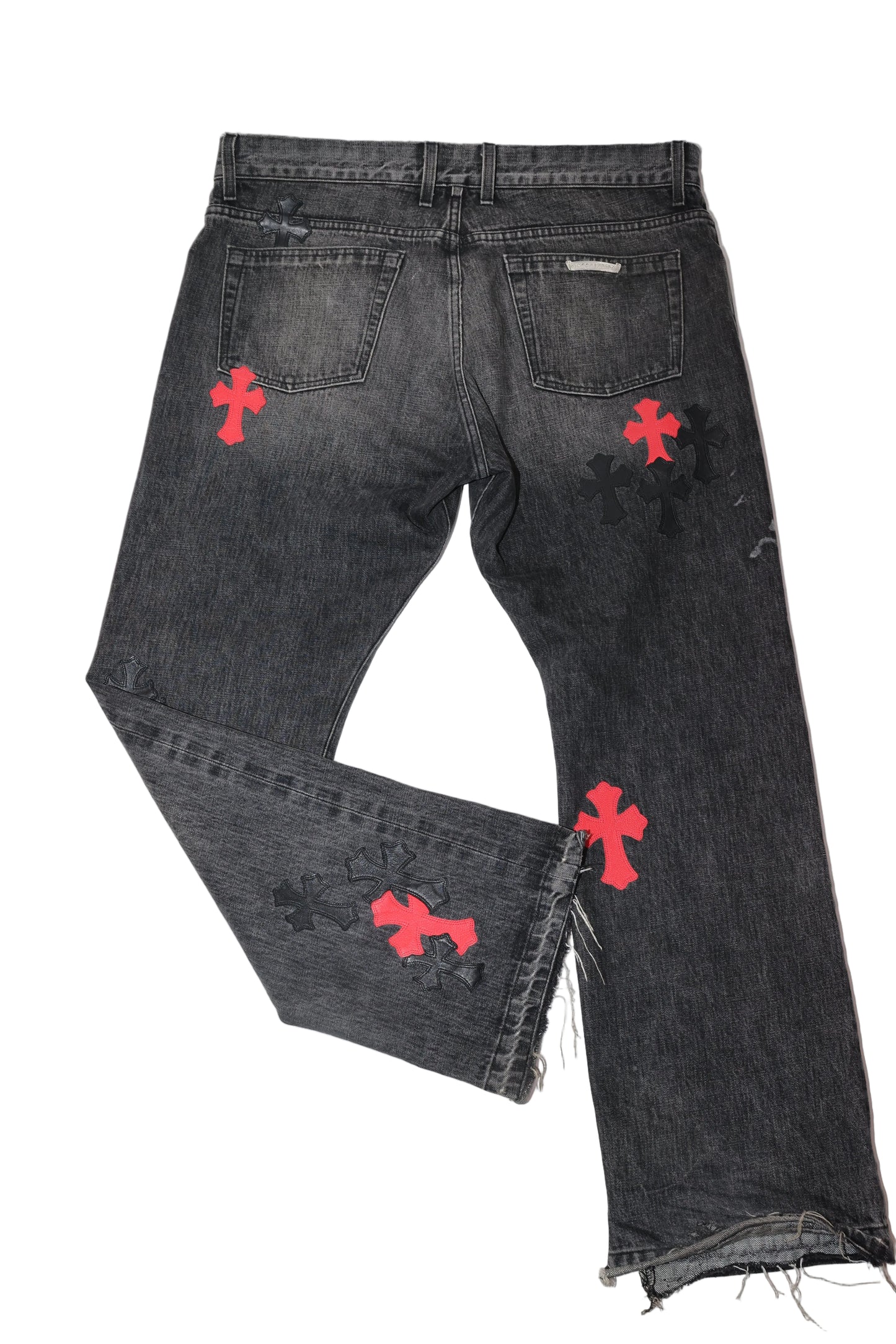 Chrome Hearts Red Cross Patch Black Levi Jeans