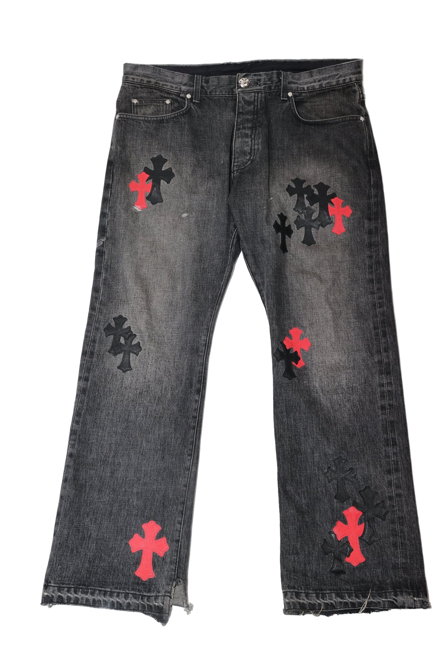 Chrome Hearts Red Cross Patch Black Levi Jeans