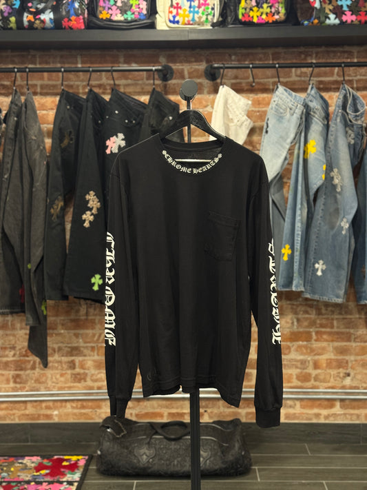 Chrome Heart Neck Logo Longsleeve T-shirt