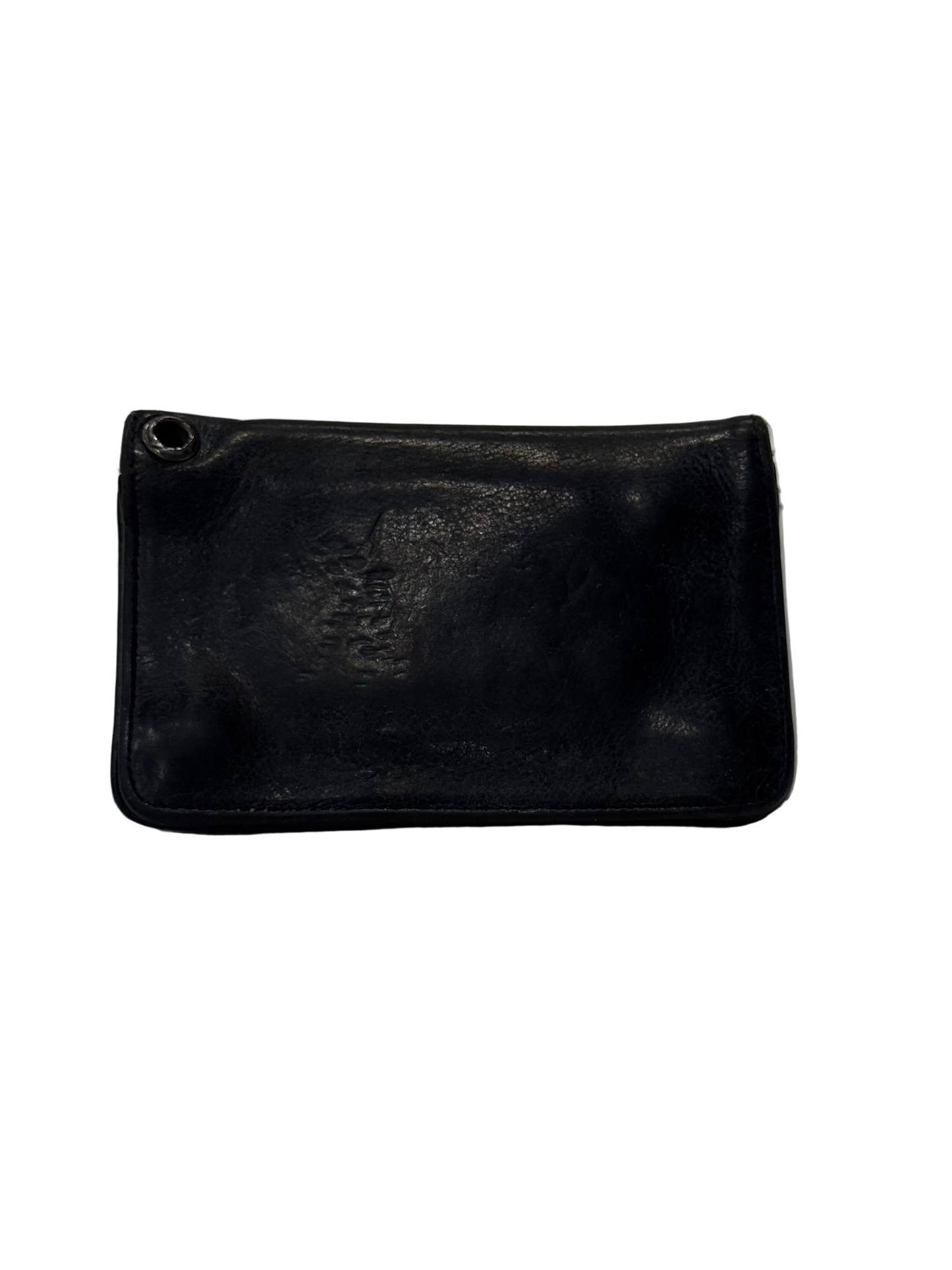 Chrome Hearts Heart Button Leather Wallet