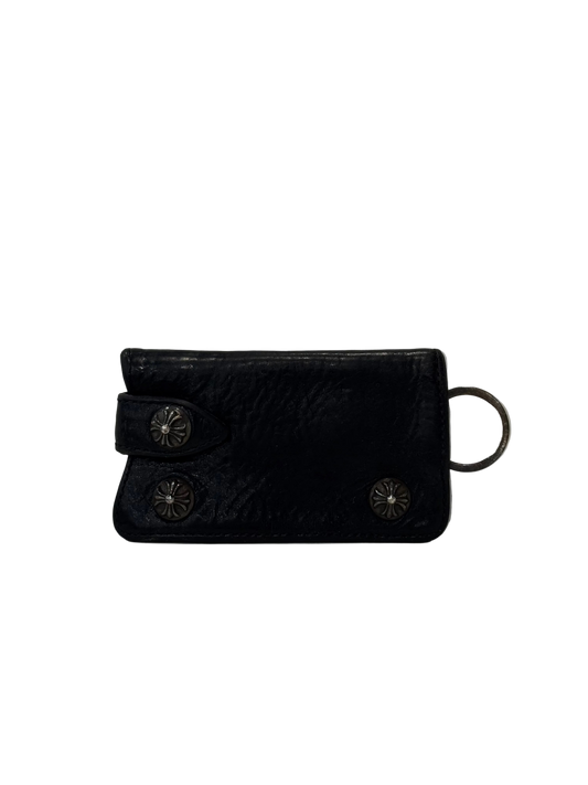 Chrome Hearts Cross Button Leather Key Case