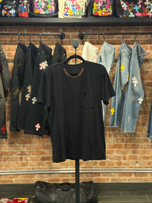 Chrome Hearts Brown Neck Logo T-shirt