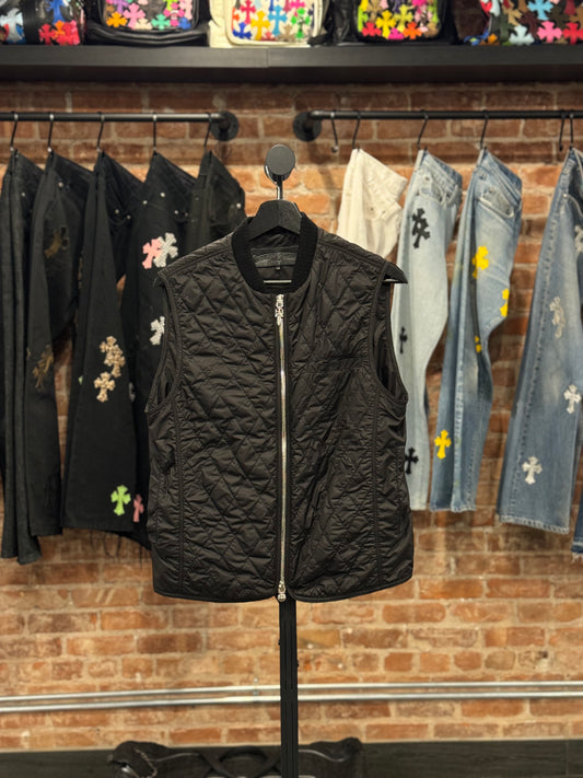 Chrome Hearts Spine Cross Patch Quilted Vest