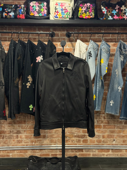 Chrome Hearts Triple Cross Leather Jacket