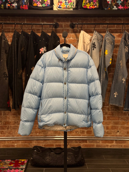 Chrome Hearts Baby Blue Puffer Jacket With Hood