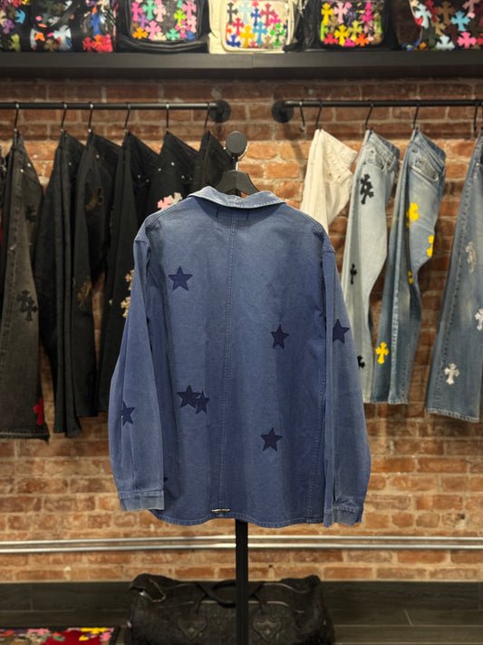 Chrome Hearts Denim Star Patch French Work Jacket