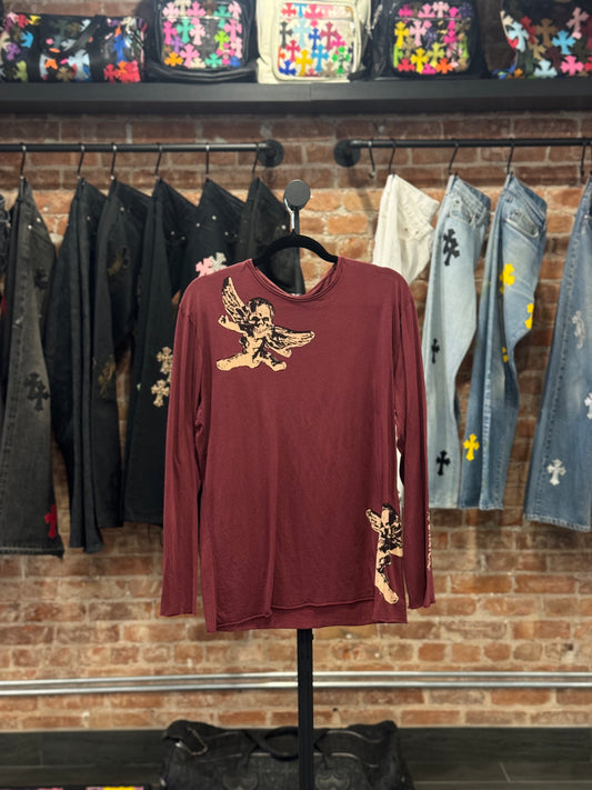 Vintage Chrome Hearts Red Foti Longsleeve T-shirt