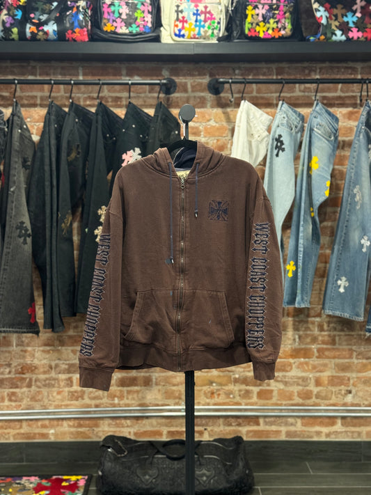 Vintage West Coast Choppers Brown Thermal Zip-Up