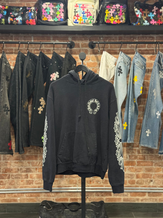 Vintage Chrome Hearts Floral Horseshoe Logo Hoodie