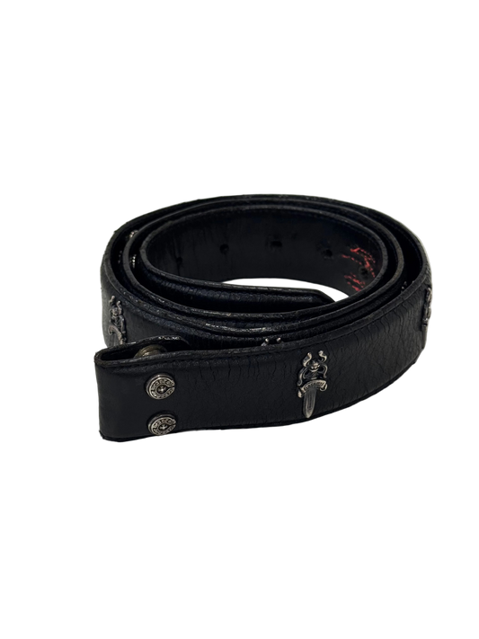 Chrome Hearts Silver Dagger Belt Strap