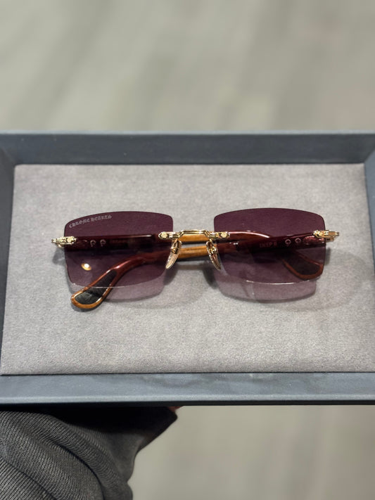Chrome Hearts DEEEP II Brown Sun Glasses
