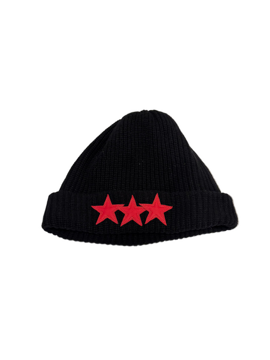 Chrome Hearts Red Star Patch Wool Beanie