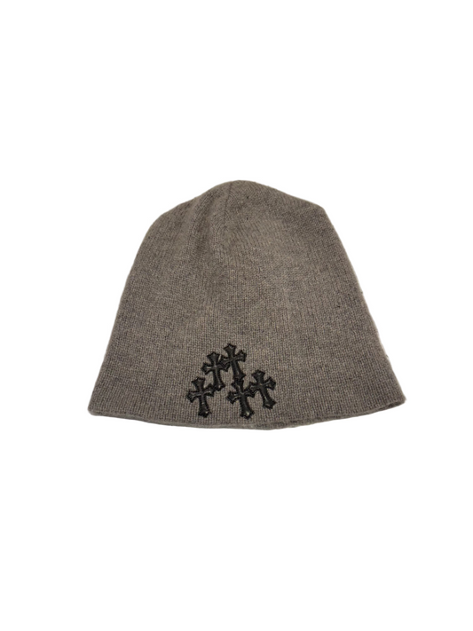 Chrome Hearts Cross Patch Grey Beanie
