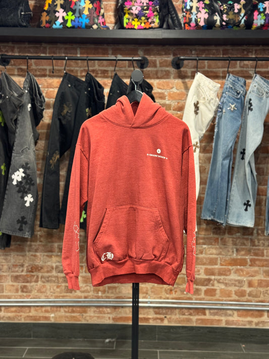 Chrome Hearts Drake CLB Hand-Dyed Red Hoodie