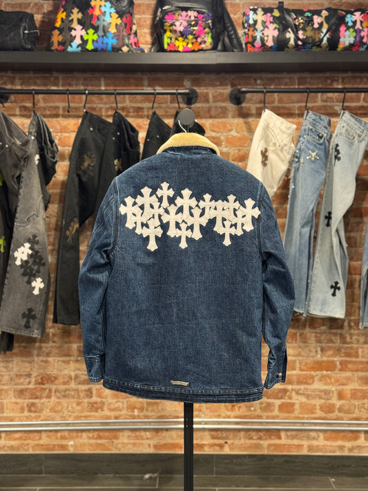 Chrome Hearts Levis White Cross Patch Denim Jacket