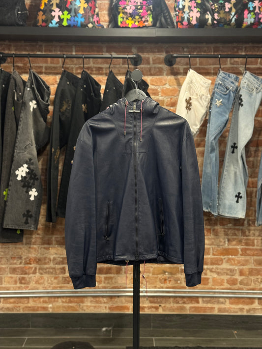 Louis Vuitton Navy Leather Jacket