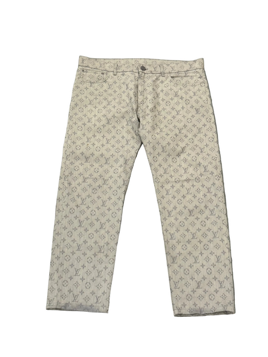 Louis Vuitton Grey Monogram Jeans
