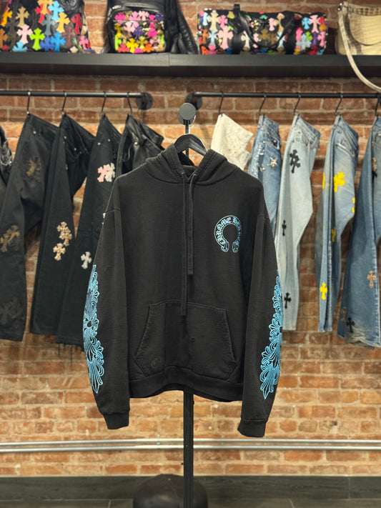 Chrome Hearts Blue Glitter Friends & Family Hoodie