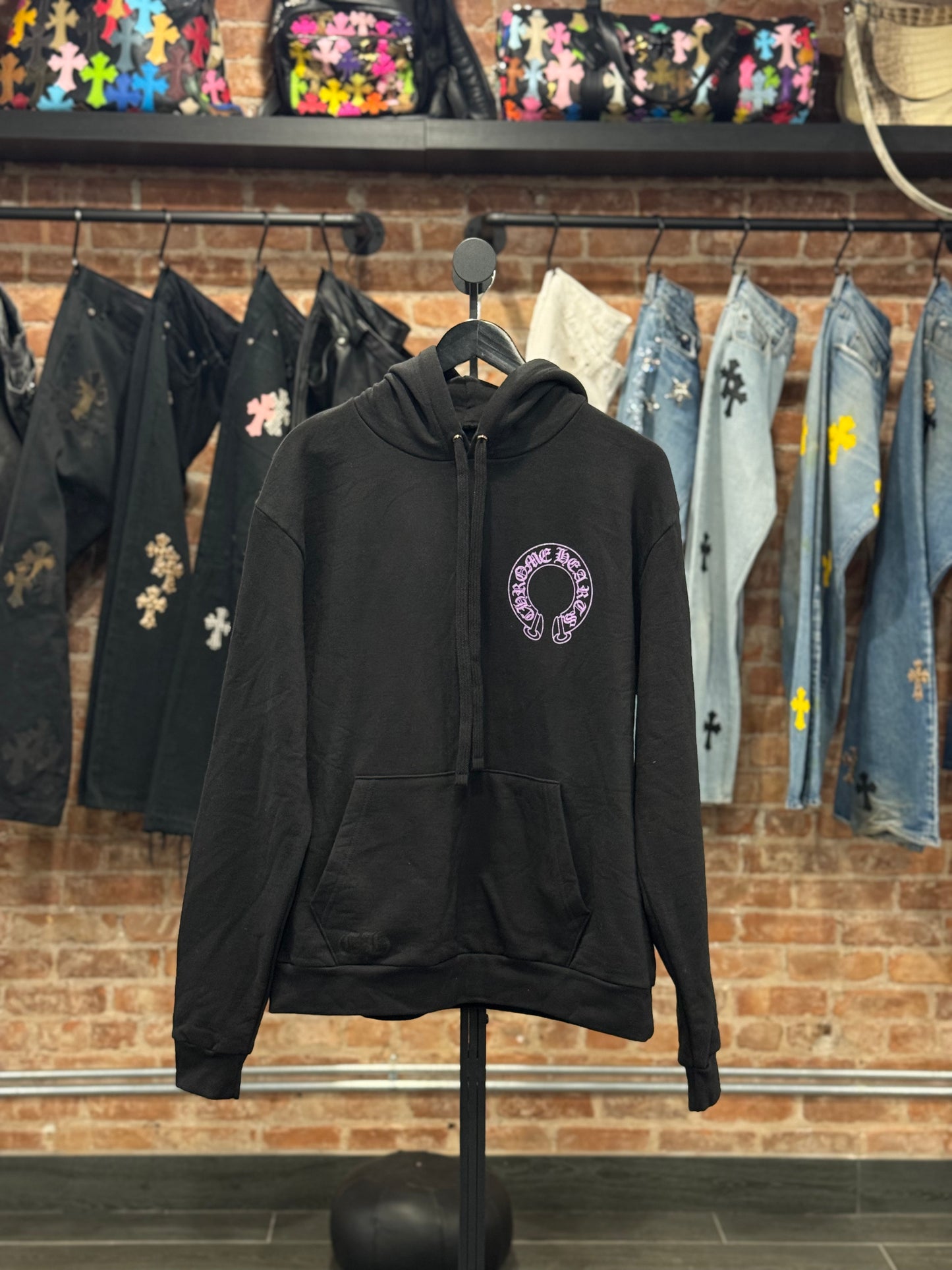 Chrome Hearts Purple Glitter Friends & Family Hoodie