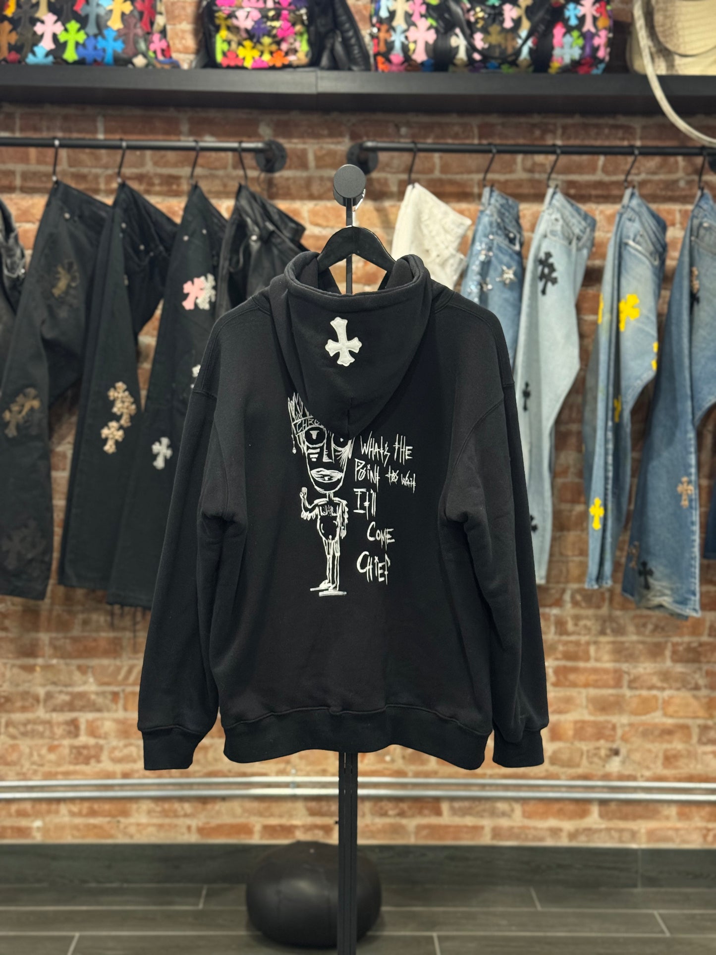 Chrome Hearts Matty Boy White Cross Patch Hoodie