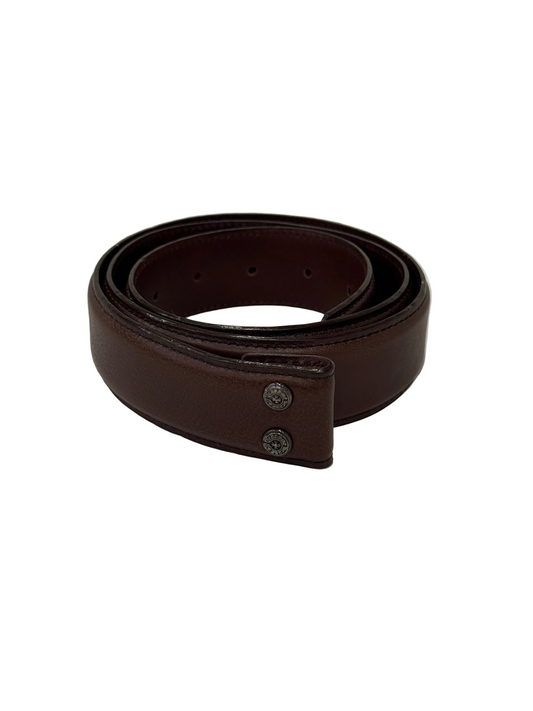 Chrome Hearts Brown Leather Belt Strap