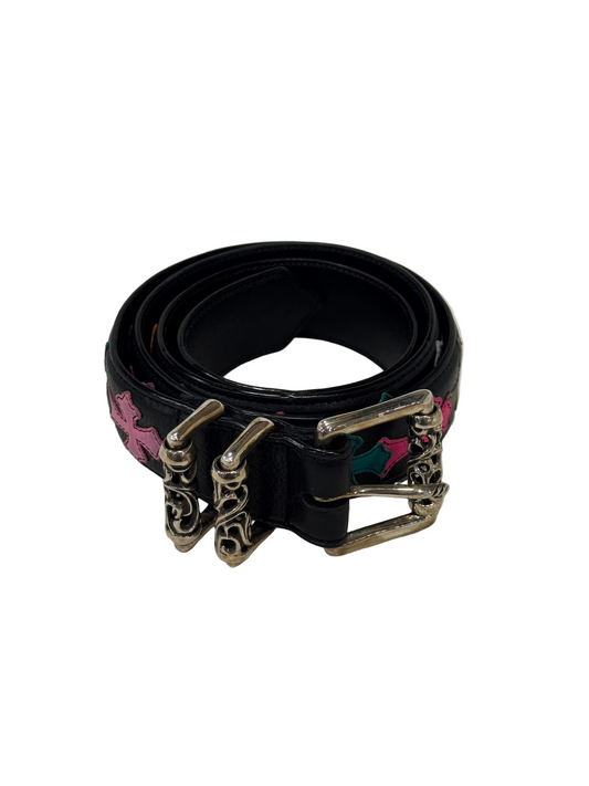 Chrome Hearts Multi Color Cross Patch Roller Belt