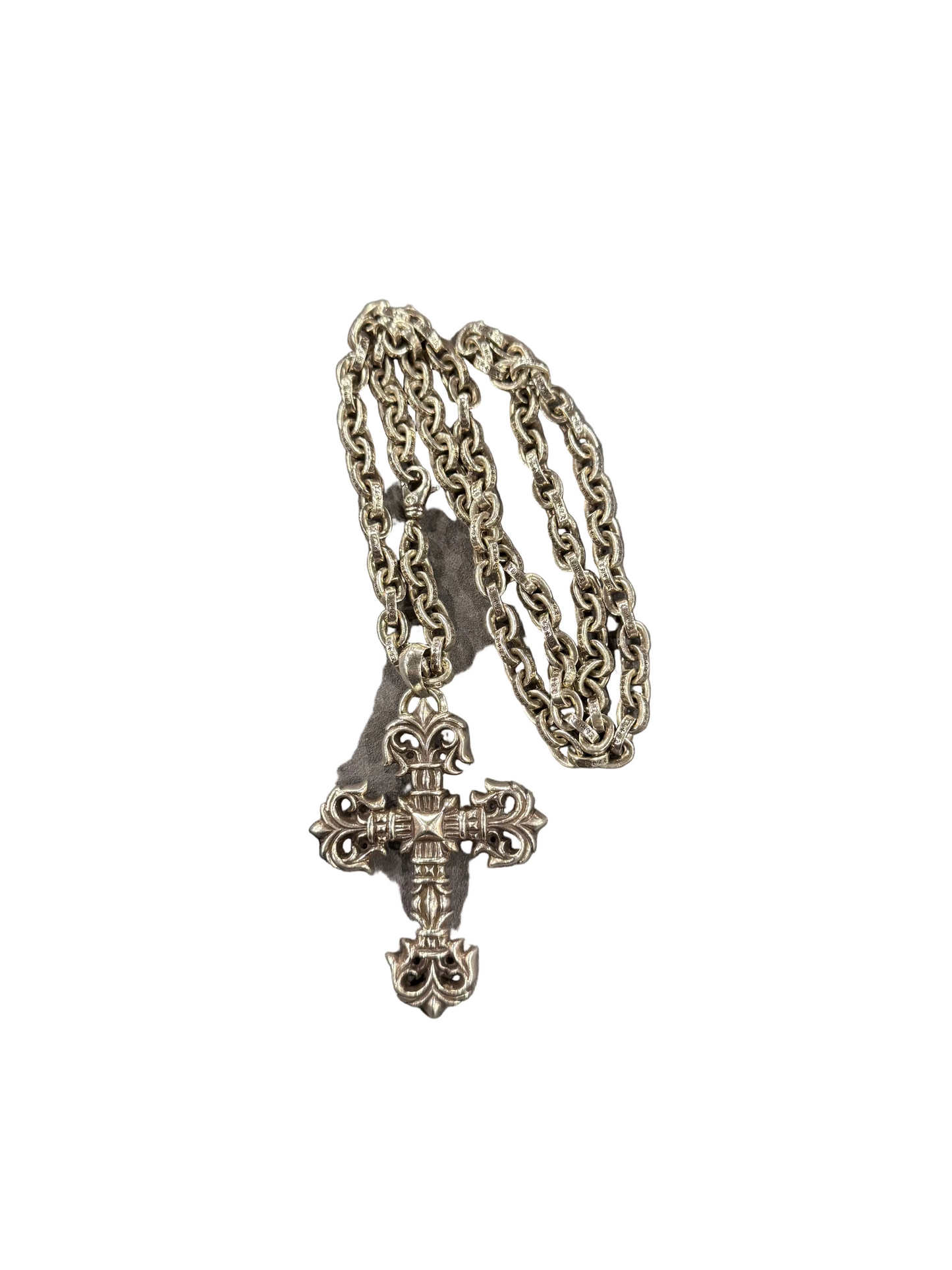 Chrome Hearts Large Filigree On Large Paper Chain Necklace