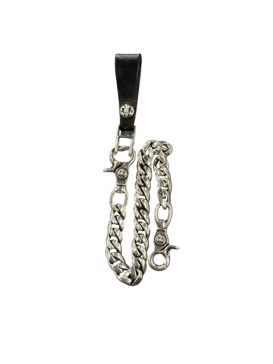 Chrome Hearts Leather Fleur Cuban Link Wallet Chain