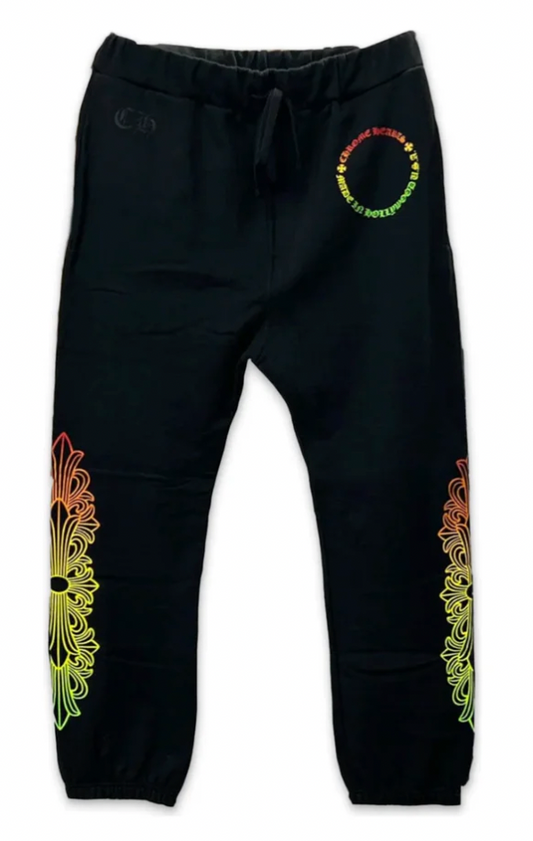 Chrome Hearts Gradient Floral Circle Sweatpants