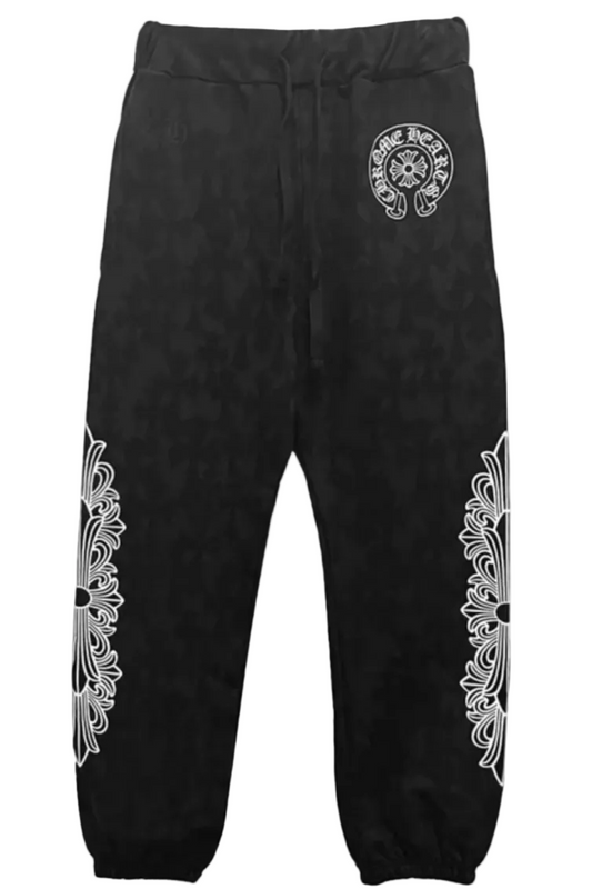 Chrome Hearts Monogram All Over Horseshoe Sweatpants